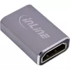 Adaptador HDMI InLine 17991A cinzento com banho de ouro