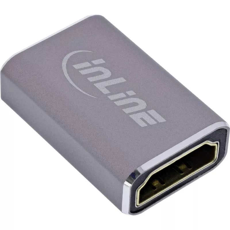 Adaptador HDMI InLine 17991A cinzento com banho de ouro