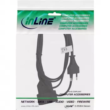 Cabo de alimentação InLine 16684S Preto 1,5 m CEE7/16