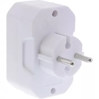 Adaptador de ficha Tipo F Tipo C InLine 16471E Branco