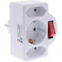 Adaptador de ficha Tipo F InLine 16471C 2x Tipo C + Tipo F Branco
