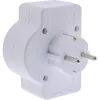 Adaptador de ficha Tipo F InLine 16471C 2x Tipo C + Tipo F Branco