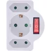 Adaptador de ficha Tipo F InLine 16471C 2x Tipo C + Tipo F Branco