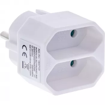 Adaptador de ficha Tipo F Tipo C Ficha Euro Branco InLine 16471D