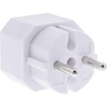 Adaptador de ficha Tipo F Tipo C Ficha Euro Branco InLine 16471D