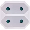 Adaptador de ficha Tipo F Tipo C Ficha Euro Branco InLine 16471D