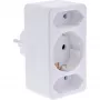 Adaptador de ficha Tipo F InLine 16471B 2x Tipo C + Tipo F Branco