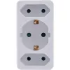 Adaptador de ficha Tipo F InLine 16471B 2x Tipo C + Tipo F Branco