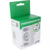 Adaptador de ficha Tipo F InLine 16471B 2x Tipo C + Tipo F Branco