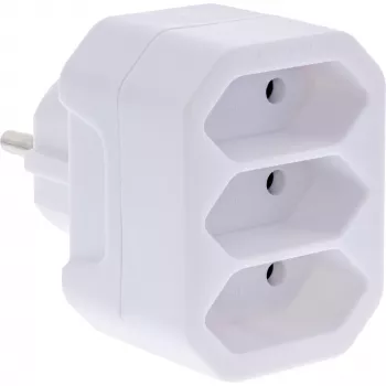 Adaptador de ficha Tipo F Tipo C InLine 16471A Branco