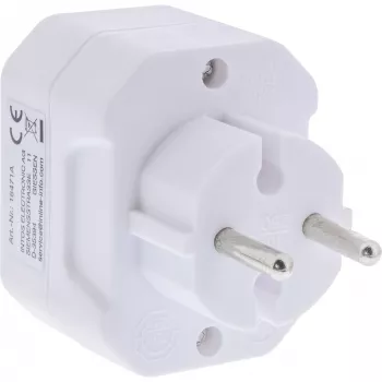 Adaptador de ficha Tipo F Tipo C InLine 16471A Branco