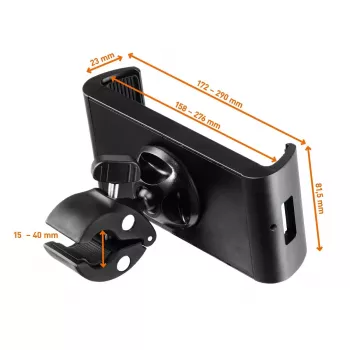 Suporte passivo Durable Tought Clamp XL Computador móvel Telemóvel Smartphone Tablet UMPC Preto