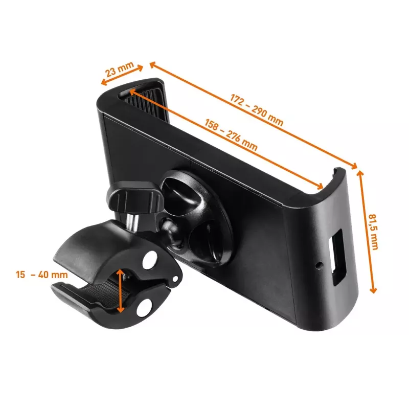 Suporte passivo Durable Tought Clamp XL Computador móvel Telemóvel Smartphone Tablet UMPC Preto