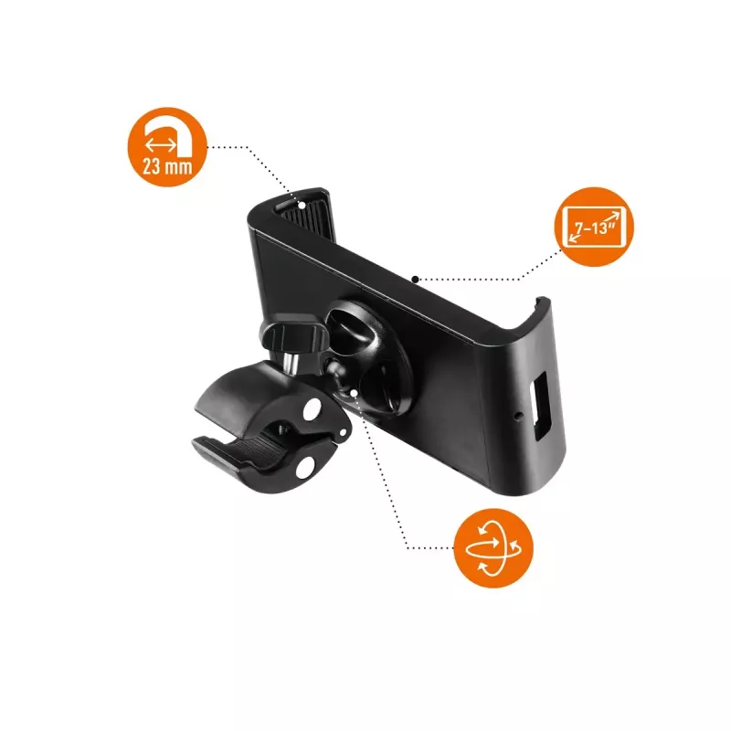 Suporte passivo Durable Tought Clamp XL Computador móvel Telemóvel Smartphone Tablet UMPC Preto