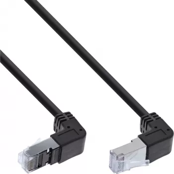 Cabo de rede InLine com curvas para cima/baixo, S/FTP (PiMf), Cat.6, 250 MHz, PVC cobre