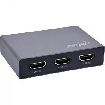 Comutador HDMI InLine 65020 3 portas 8K 60Hz HDCP 2.3
