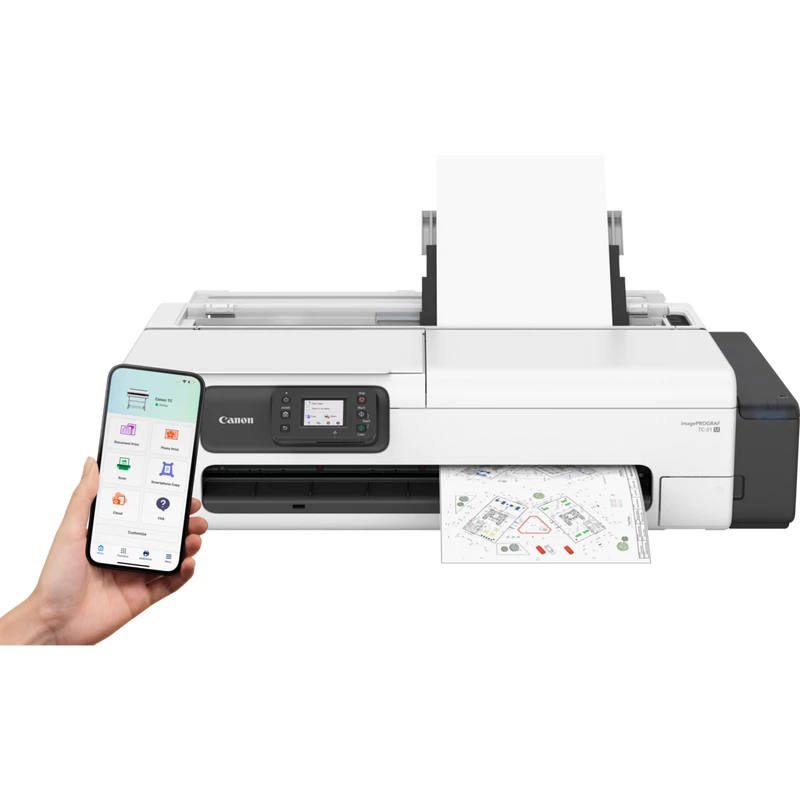Impressora jato de tinta de grande formato Canon imagePROGRAF TC-21M — Cor, 2400 x 1200 DPI, A1, Wi‑Fi, Ethernet, 1 GB de memória