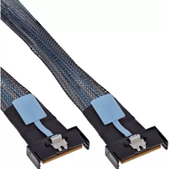 Cabo Serial Attached SCSI (SAS) InLine 27661B 0,75 m 24 Gbit/s Preto, Azul, Cinzento