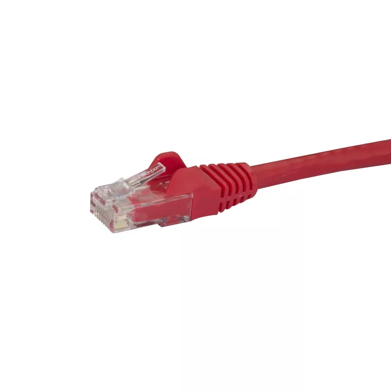 StarTech.com N6PATC50CMRD cabo patch Ethernet Cat6 RJ45 com fichas anti-encravamento, UTP, 24 AWG, Gigabit, PoE, 0,5 m, vermelho