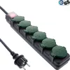 InLine 16496T Extensão elétrica 10 m 6 tomadas AC Interior/Exterior Preto, Verde