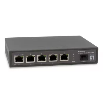 LevelOne GEP-0625 Switch de rede não gerido 2.5G Ethernet (100/1000/2500) Power over Ethernet (PoE) Preto