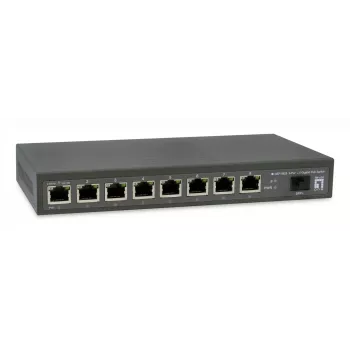 LevelOne GEP-0925 Switch de rede não gerido 2.5G Ethernet (100/1000/2500) Power over Ethernet (PoE) Preto