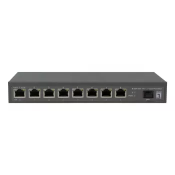 LevelOne GEP-0925 Switch de rede não gerido 2.5G Ethernet (100/1000/2500) Power over Ethernet (PoE) Preto