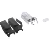 Ficha de cravar InLine Cat.6A RJ45 blindada, 3 peças preta, pack de 100