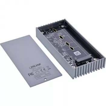 Caixa externa USB4 InLine 00031J — USB-C para SSD M.2 NVMe, 40 Gb/s, Alumínio