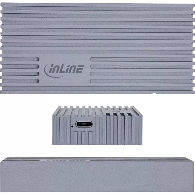 Caixa externa USB4 InLine 00031J — USB-C para SSD M.2 NVMe, 40 Gb/s, Alumínio