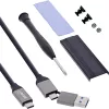 Caixa externa USB4 InLine 00031J — USB-C para SSD M.2 NVMe, 40 Gb/s, Alumínio