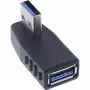 Adaptador USB 3.2 Gen 1 InLine 35300U em ângulo de 270° — USB Type-A para Type-A, ligação em ângulo reto