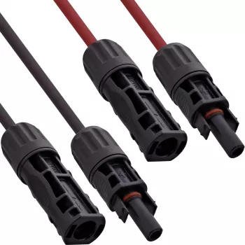 Cabo de média tensão InLine 95402 vermelho preto 1500V 2m
