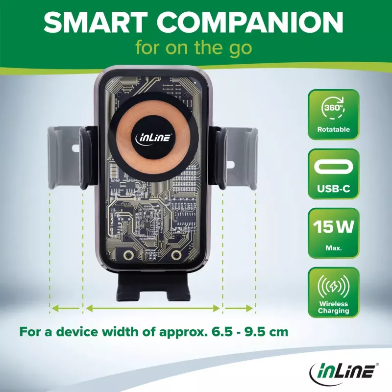 Suporte InLine 23156Q Suporte passivo Telemóvel/Smartphone preto, multicolor
