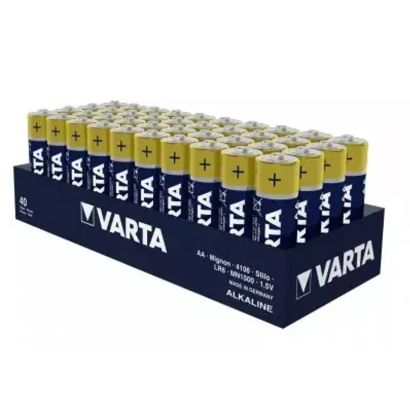 Pilha descartável Varta Longlife AA película 40
