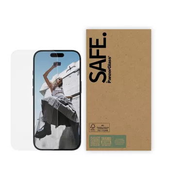 Proteção de ecrã PanzerGlass SAFE by para iPhone 17 / iPhone 17 Pro / iPhone 16 Pro — Ultra‑Wide Fit, vidro temperado, pack de 10