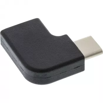 Adaptador USB 3.2 Gen.2 InLine, ficha USB-C / conector fêmea USB-C, angular