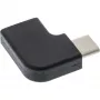 Adaptador USB 3.2 Gen.2 InLine, ficha USB-C / conector fêmea USB-C, angular