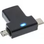 Adaptador T OTG USB 3.1/2.0 InLine, ficha USB-C ou Micro-USB para conector fêmea A