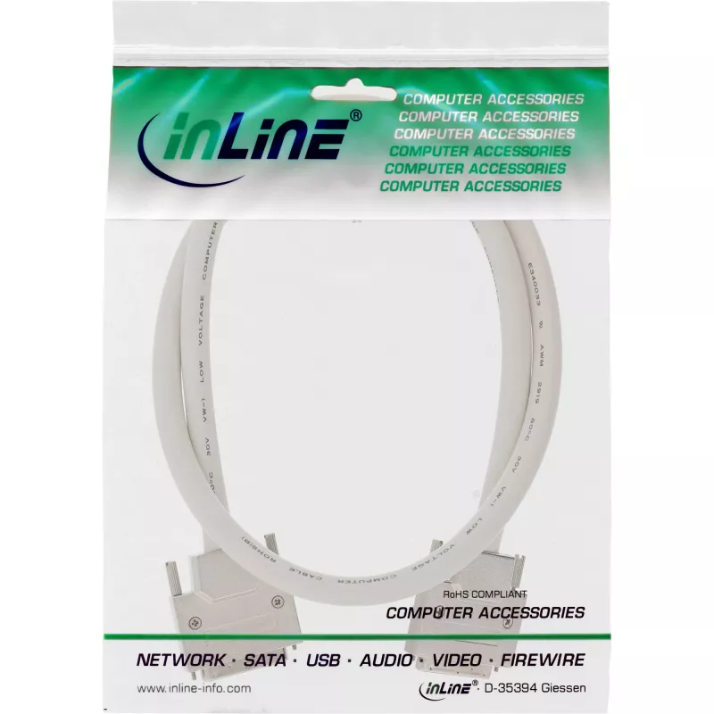 Cabo SCSI-U320 InLine, ficha Micro-Centronics (VHD) 68 pinos/ficha, 3 m