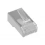 Conectores macho blindados 8P8C RJ45 InLine para cabo redondo, pack de 100 unid.