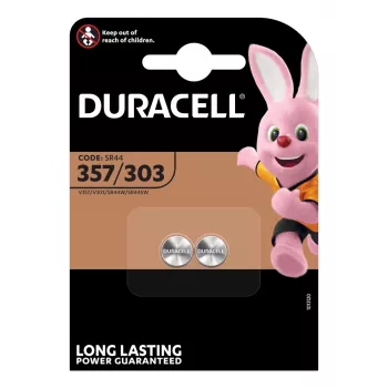 Pilha descartável Duracell 303/357 SR44 óxido de prata (S)