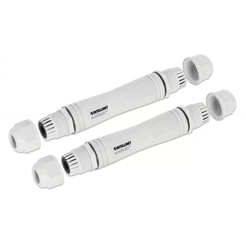 Kit extensor PoE+ Fast Ethernet para exterior de longo alcance Intellinet 1000 m 95 W IP67