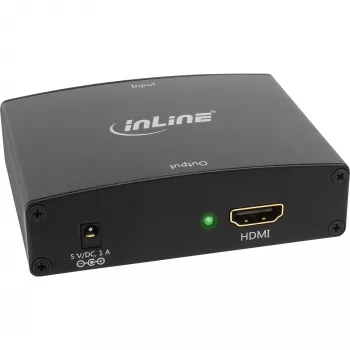 Conversor InLine VGA + áudio para HDMI entrada VGA e áudio RCA saída HDMI