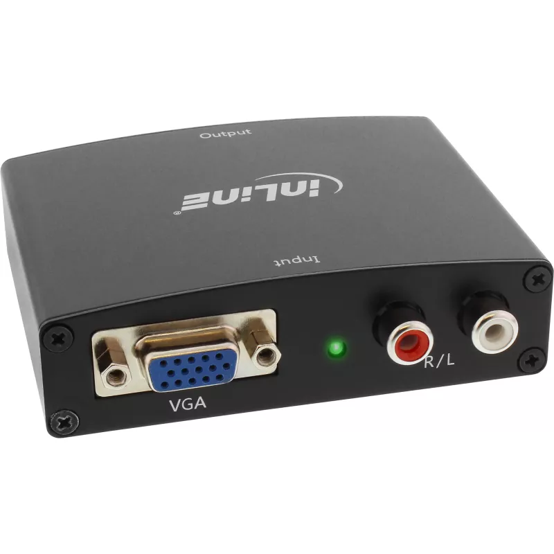 Conversor InLine VGA + áudio para HDMI entrada VGA e áudio RCA saída HDMI