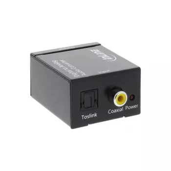 Conversor de áudio InLine digital para analógico entrada Toslink ou RCA saída 2x RCA estéreo