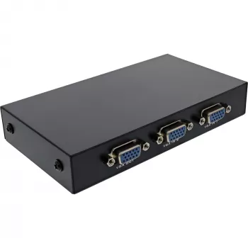 Comutador VGA InLine manual 2 portas 15 pinos Sub-D HD 1920 x 1440