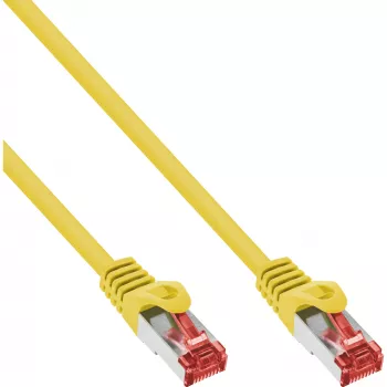 Cabo de rede InLine S/FTP PiMF Cat.6 250MHz cobre isento de halogéneos amarelo 15 m