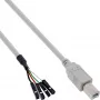 Cabo USB 2.0 InLine interno ficha USB B / ligação interna, 0,40 m