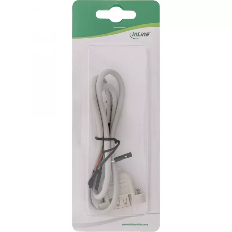 Cabo adaptador USB 2.0 InLine 33440F 0,60 m conector fêmea USB A / ligação header